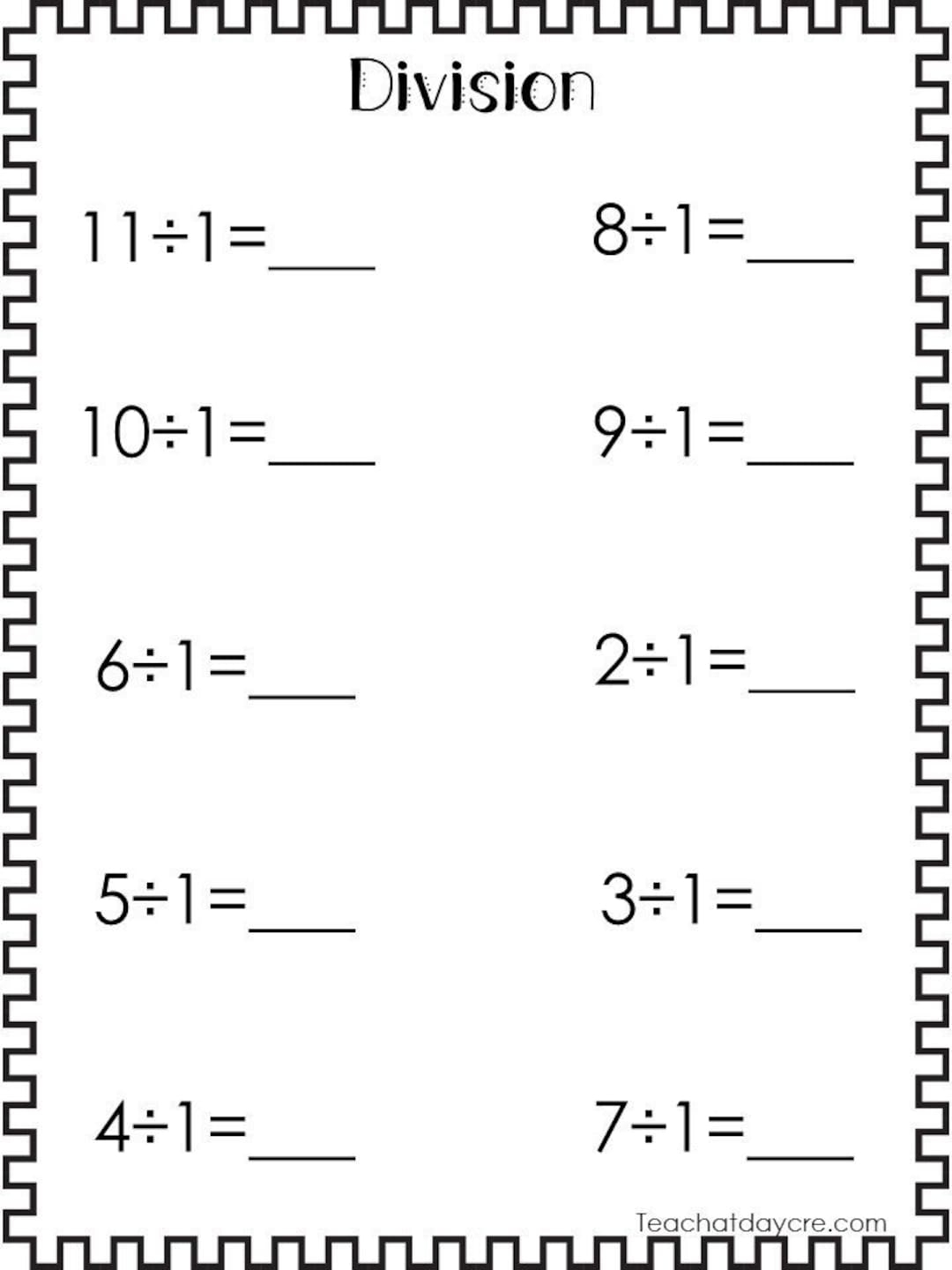 10 Printable Division Worksheets Numbers 1 10 3rd 5th Grade Math Etsy 10 Printable Division Worksheets Numbers 1 10 3rd 5th Grade Math Etsy