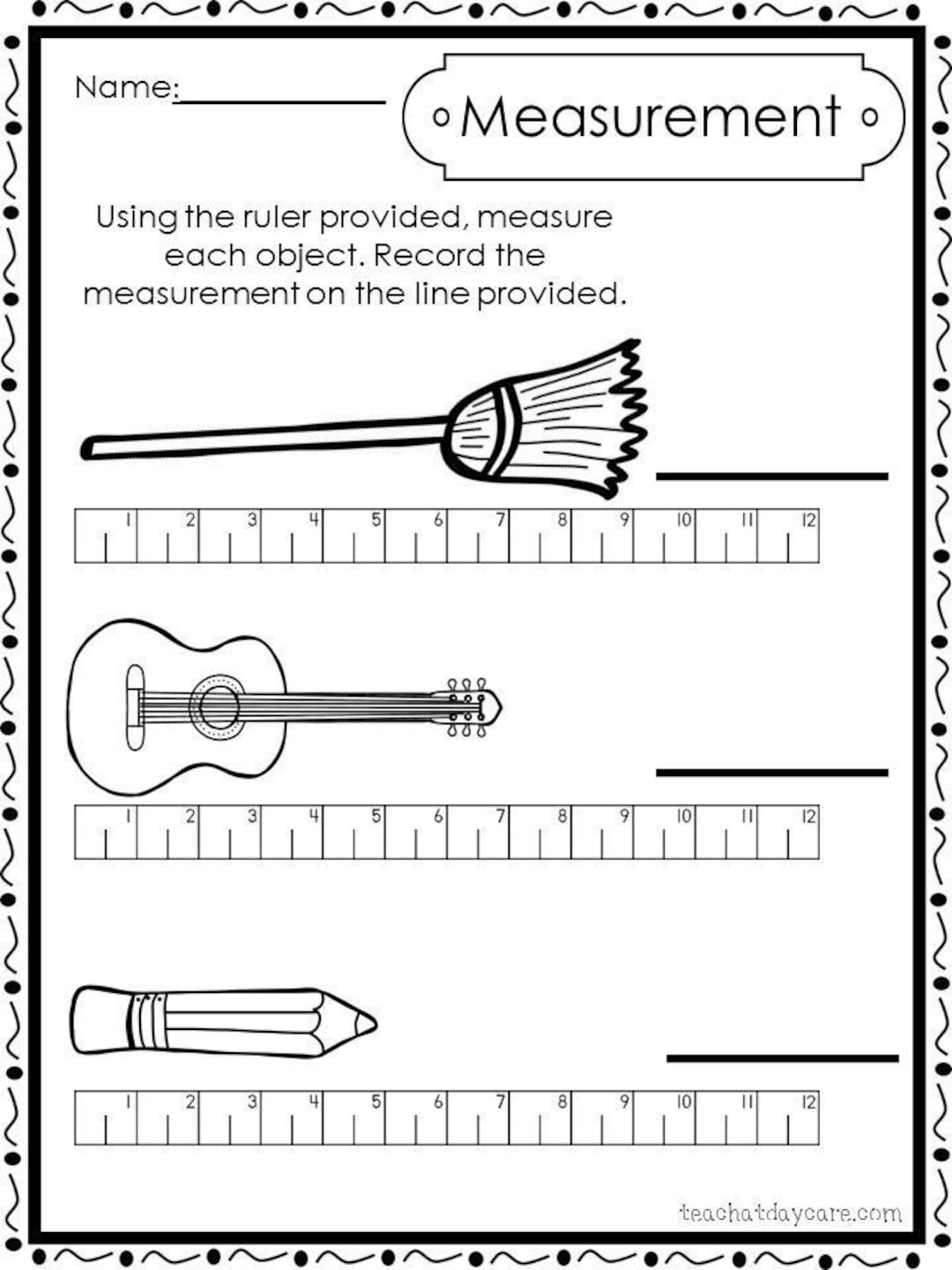 10 Printable Measuring With A Ruler Worksheets Preschool 1st Grade Math Etsy Israel 10 Printable Measuring With A Ruler Worksheets Preschool 1st Grade Math Etsy Israel