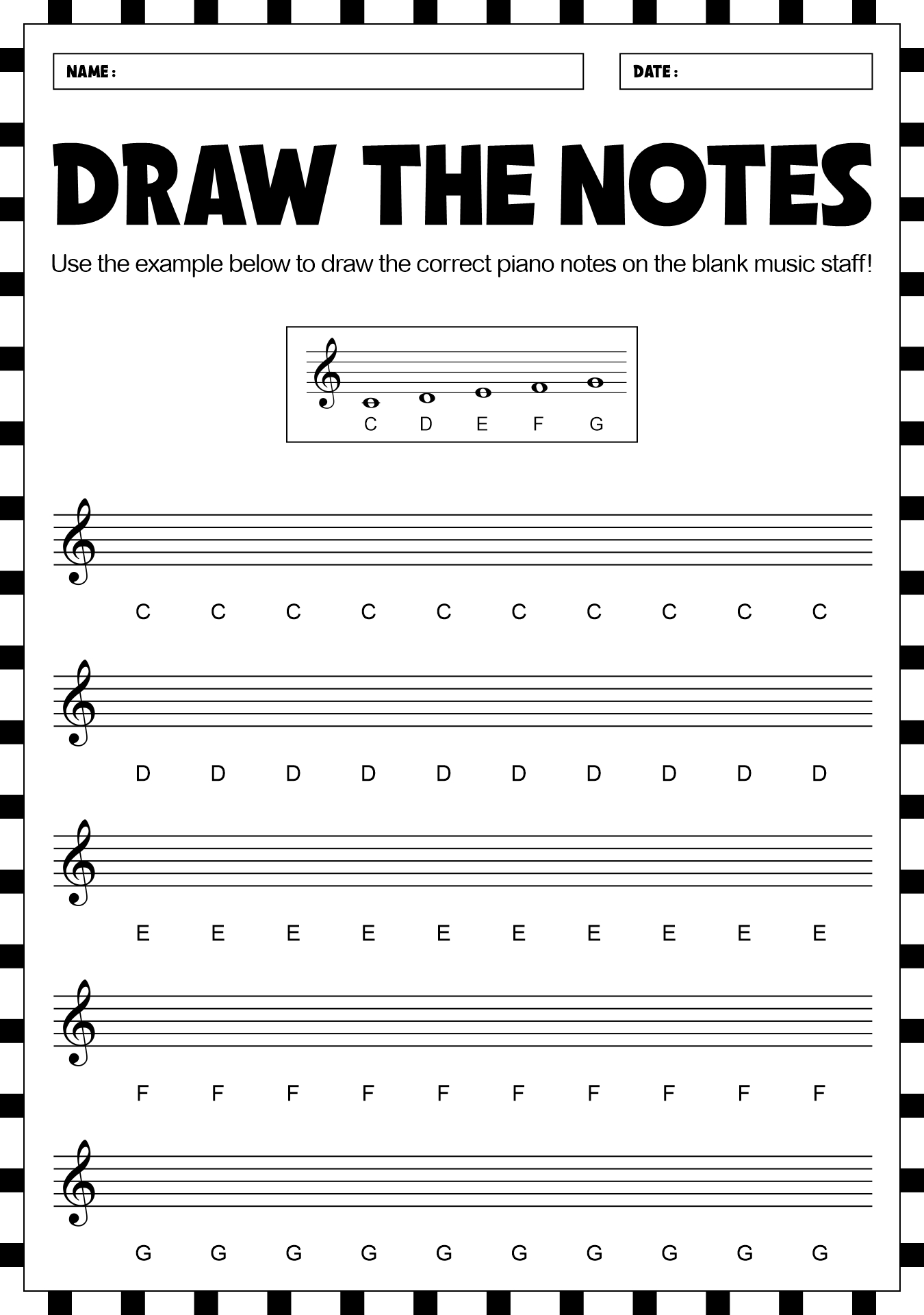 11 Piano Notes Worksheets Free PDF At Worksheeto 11 Piano Notes Worksheets Free PDF At Worksheeto