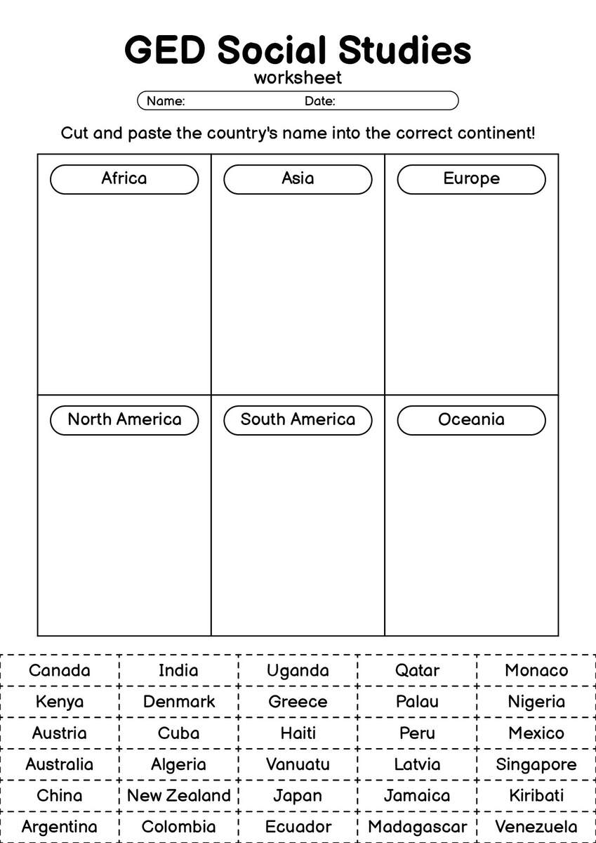 12 Printable GED Social Studies Worksheets Free PDF At Worksheeto 12 Printable GED Social Studies Worksheets Free PDF At Worksheeto