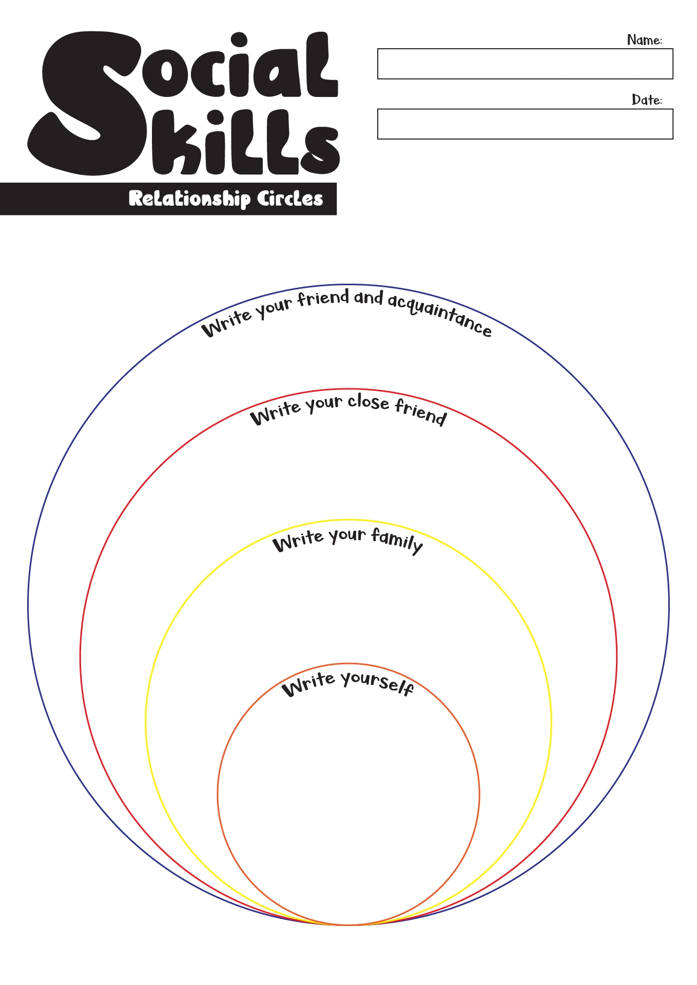 14 Relationship Circles Worksheet Free PDF At Worksheeto