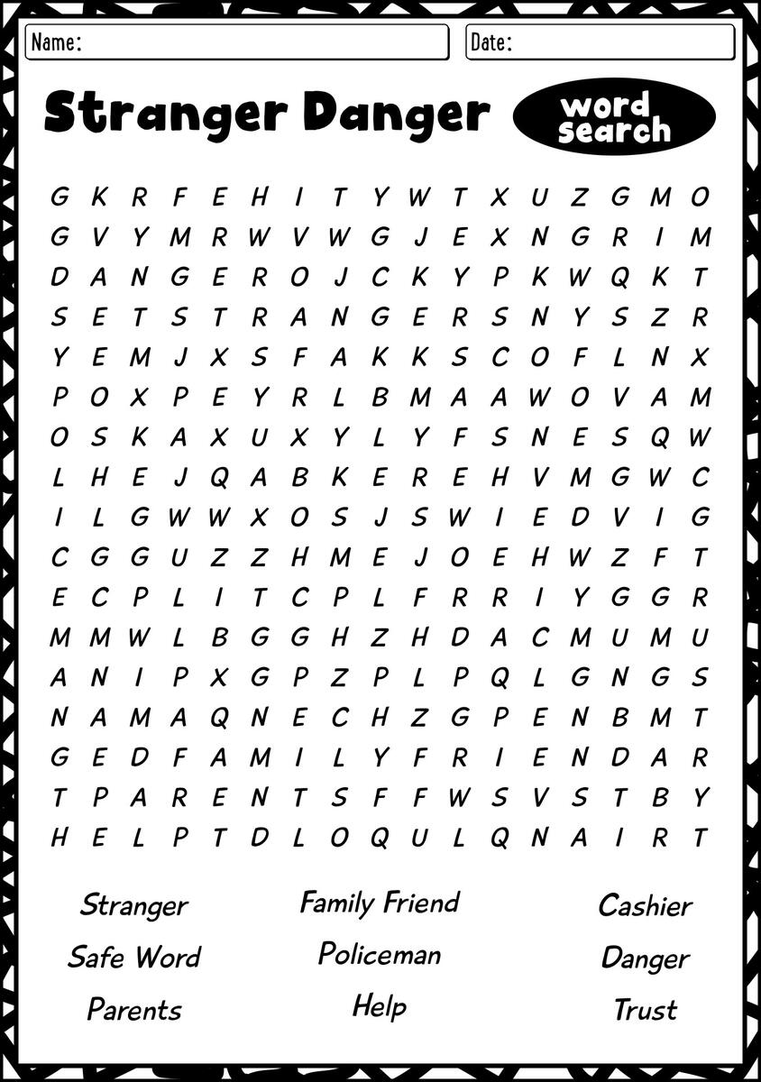 14 Stranger Danger Printable Worksheets For Kids Free PDF At Worksheeto