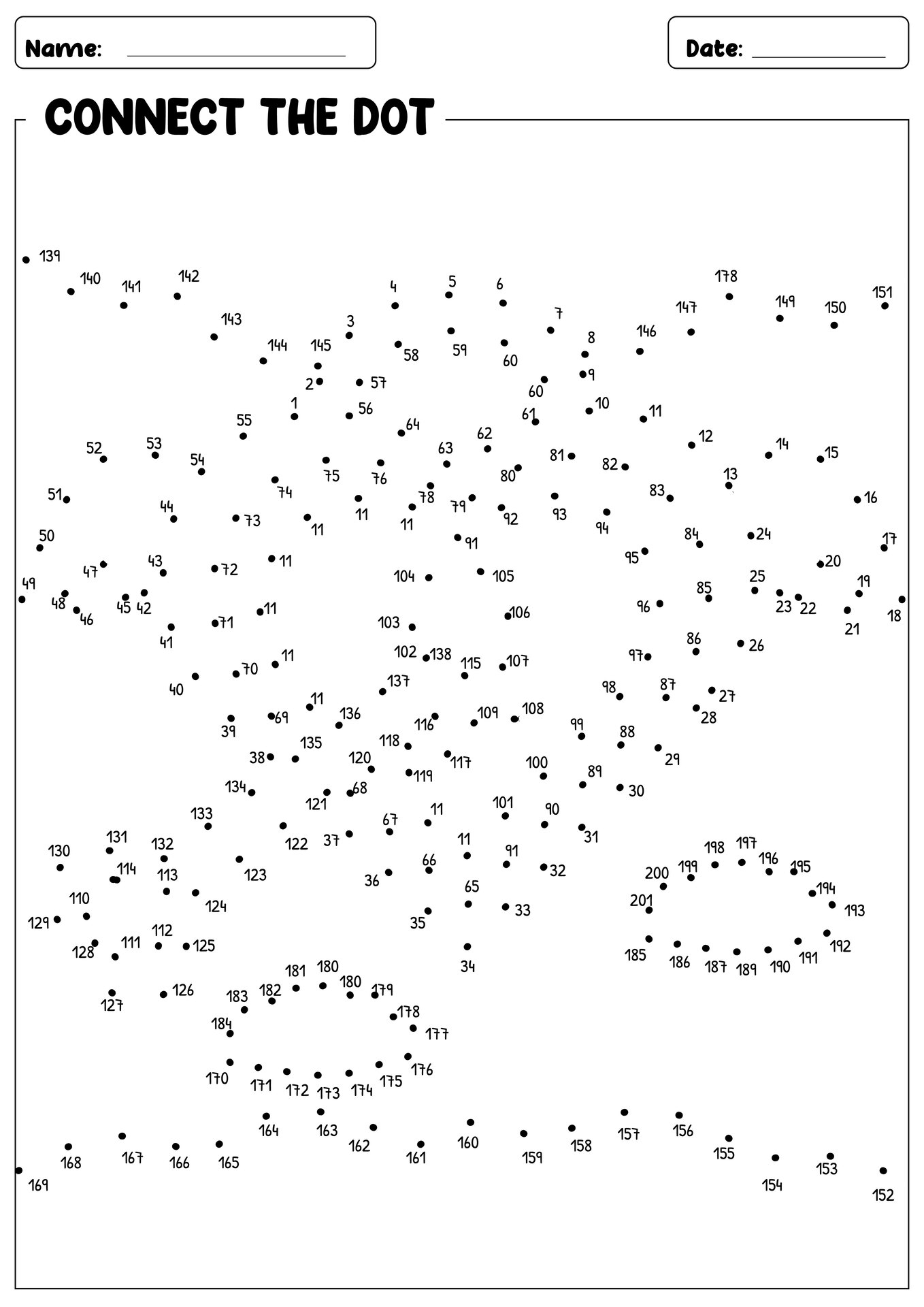 1000 Connect The Dots 10 Free PDF Printables Printablee