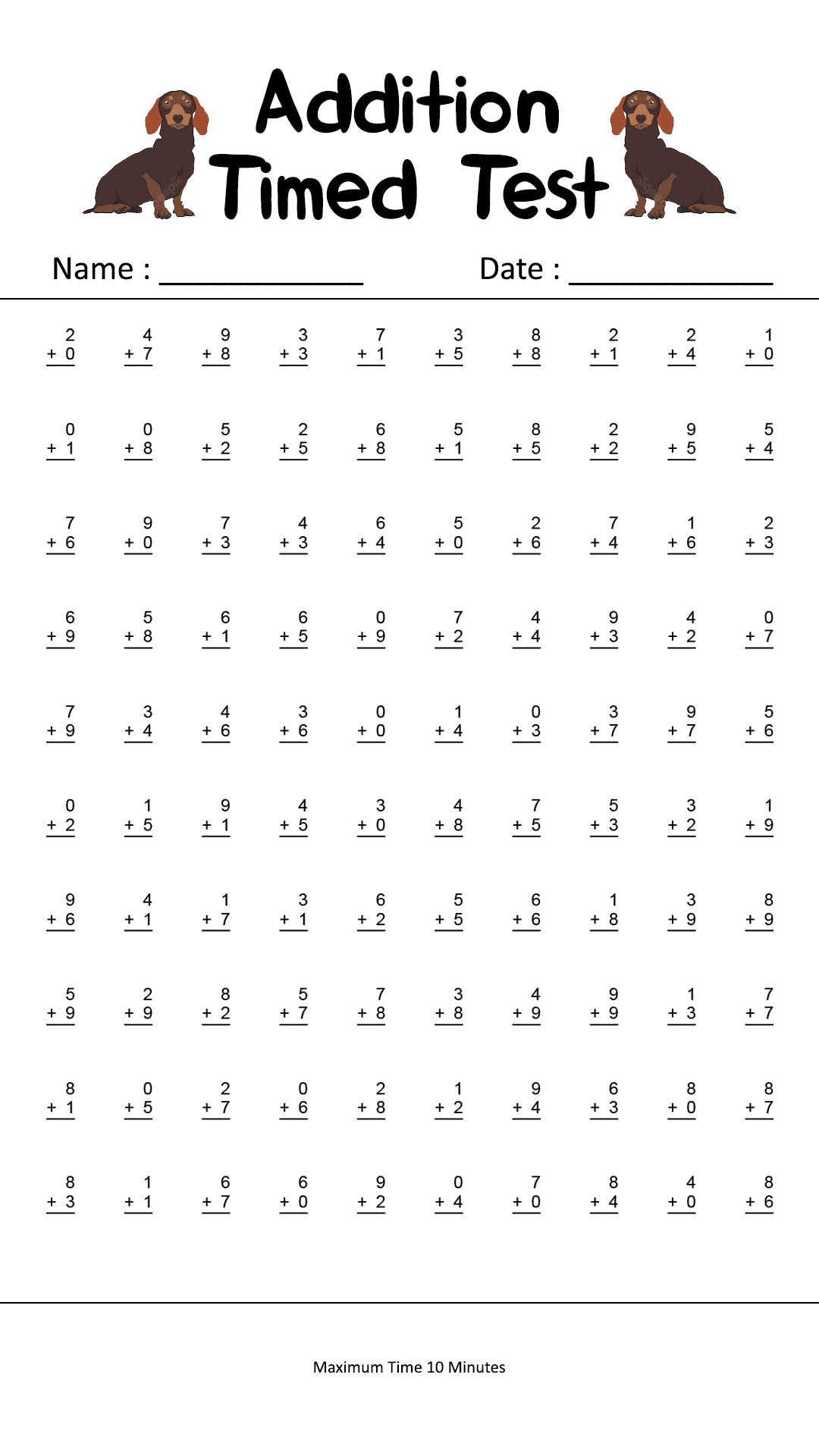 19 Timed Multiplication Worksheets Free PDF At Worksheeto Basic Addition Facts 8 Worksheets FREE Printable Worksheets Worksheetfun