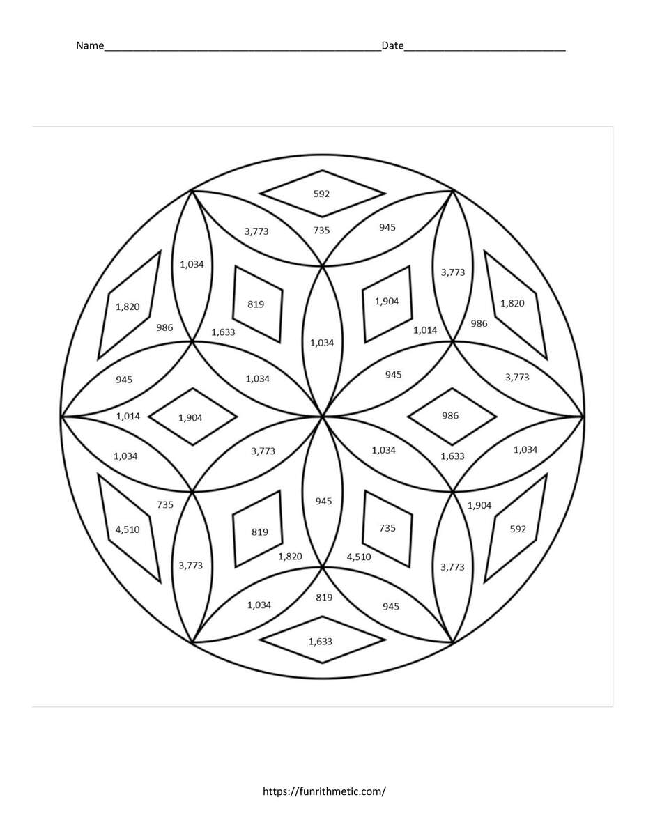 Multiplication Color By Number Superstar Worksheets