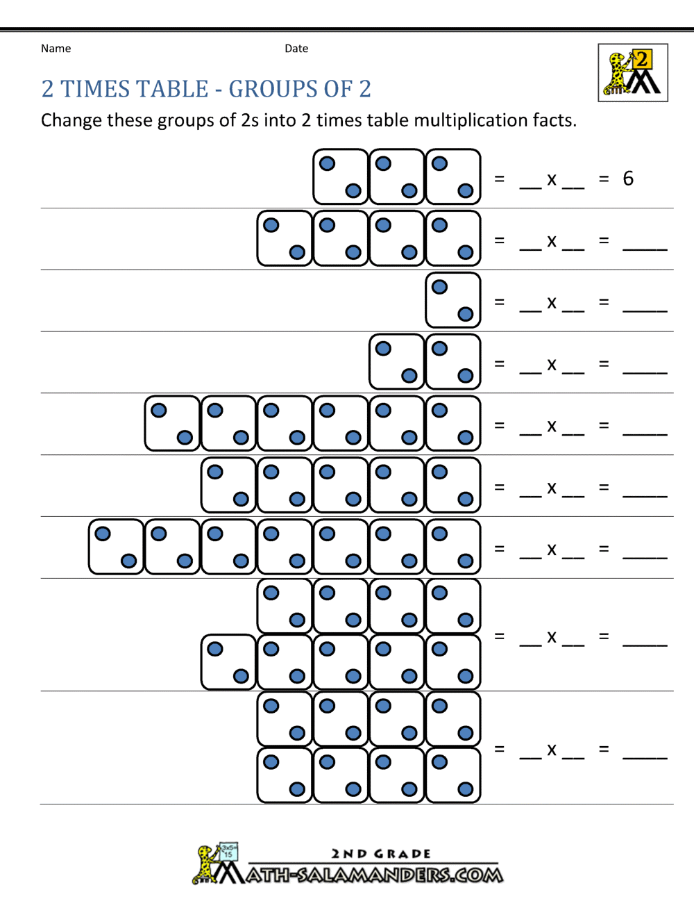 Free 2 Times Table Worksheets Fun Creative And Easy To Print