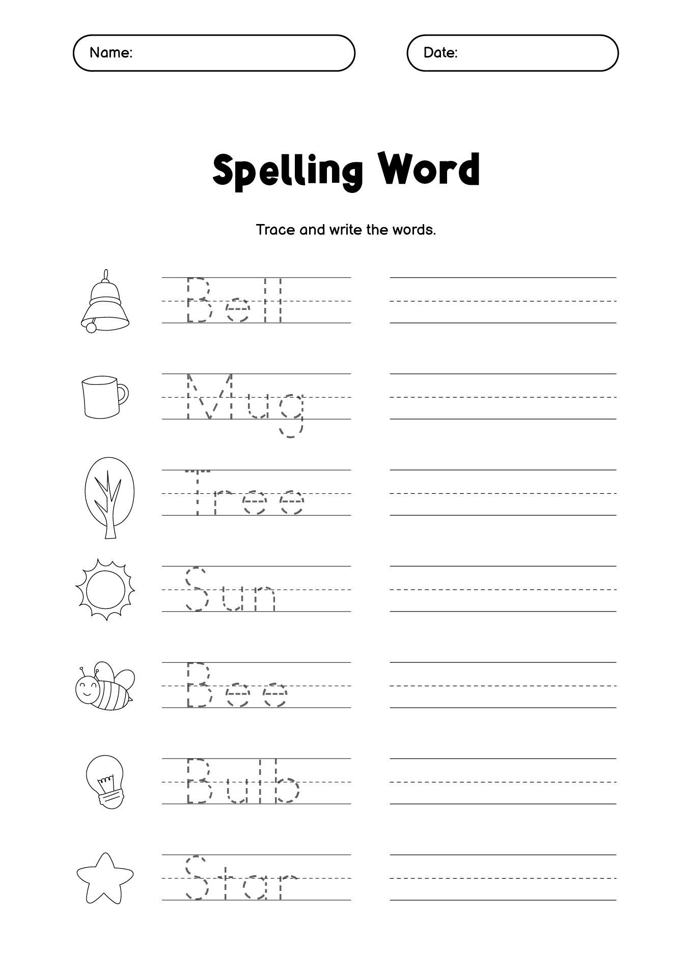 20 First Grade Spelling Test Worksheets Free PDF At Worksheeto 20 First Grade Spelling Test Worksheets Free PDF At Worksheeto