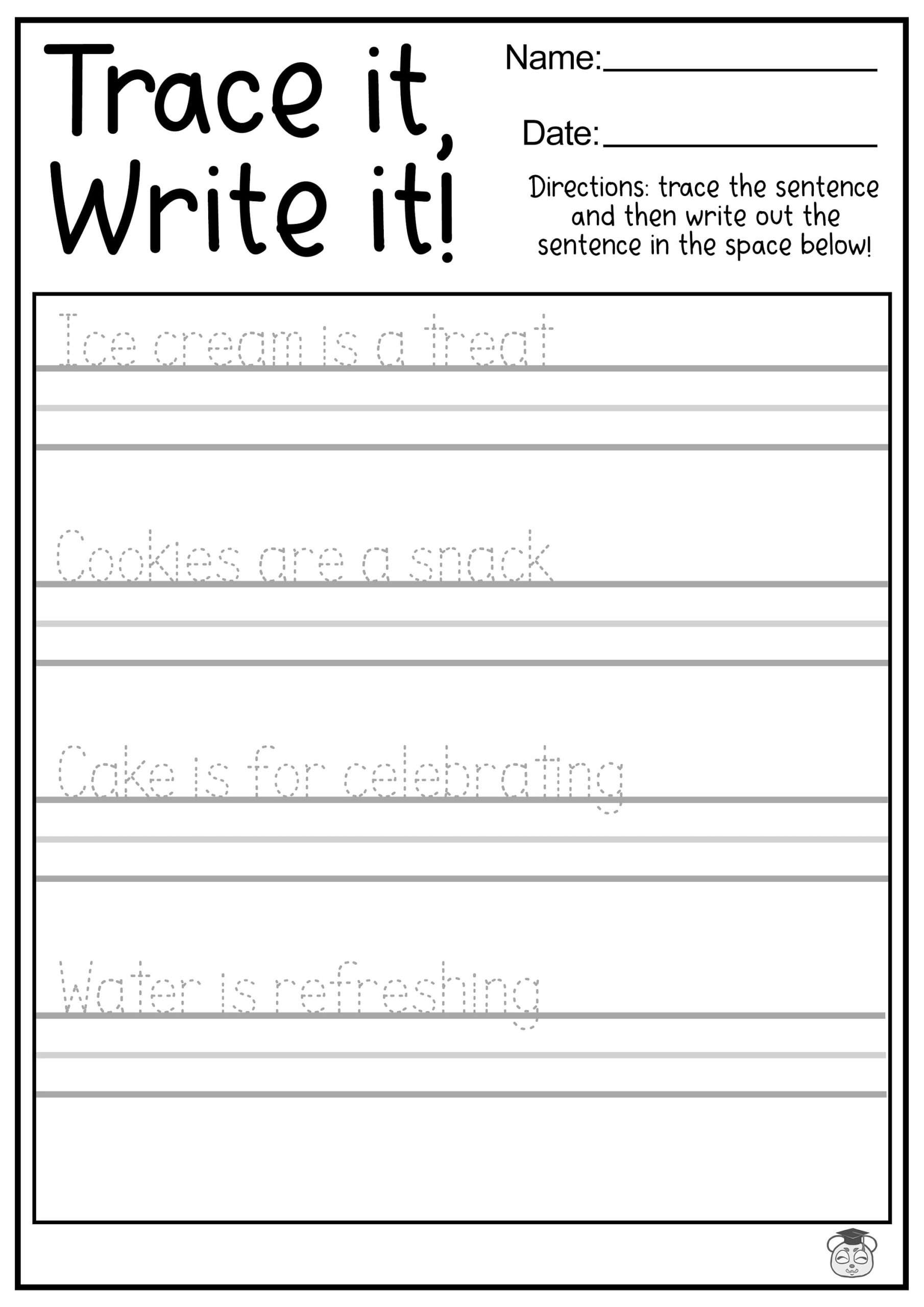 Printable 3rd Grade Handwriting Worksheets
