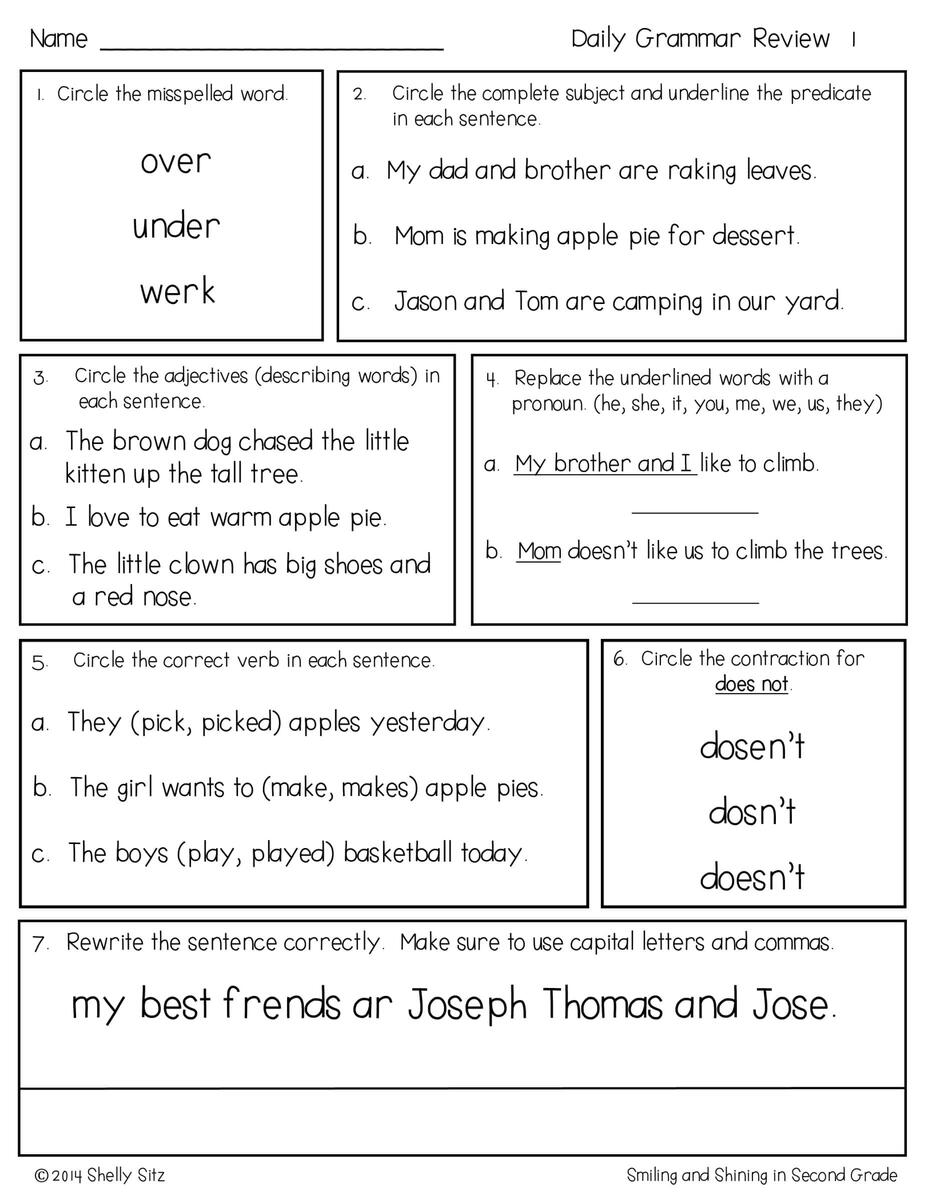 2nd Grade Morning Work Freebies And More Second Grade Teaching Blog