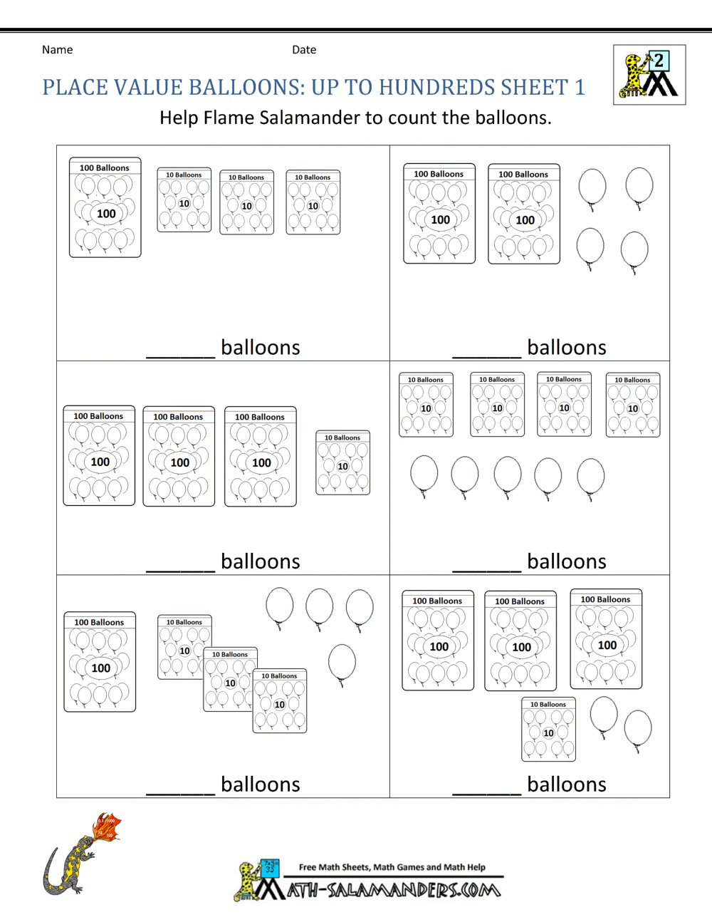 2nd Grade Place Value Worksheets