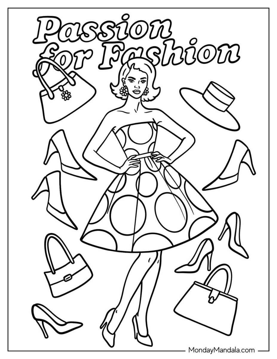 30 Fashion Coloring Pages Free PDF Printables 30 Fashion Coloring Pages Free PDF Printables