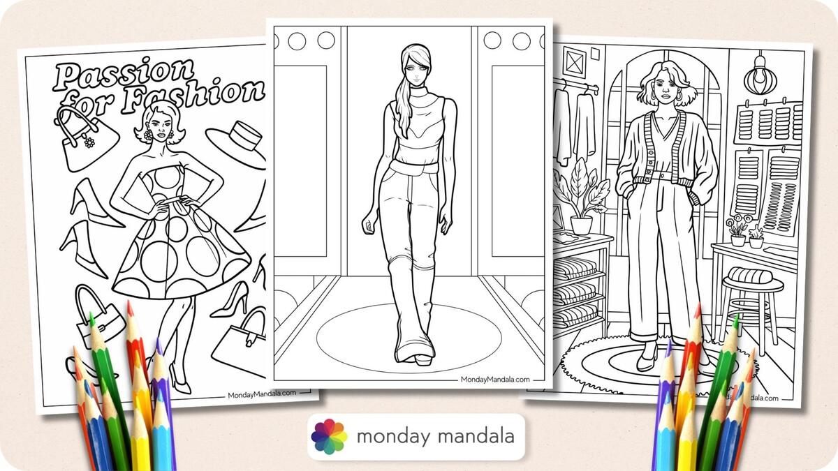 30 Fashion Coloring Pages Free PDF Printables 30 Fashion Coloring Pages Free PDF Printables