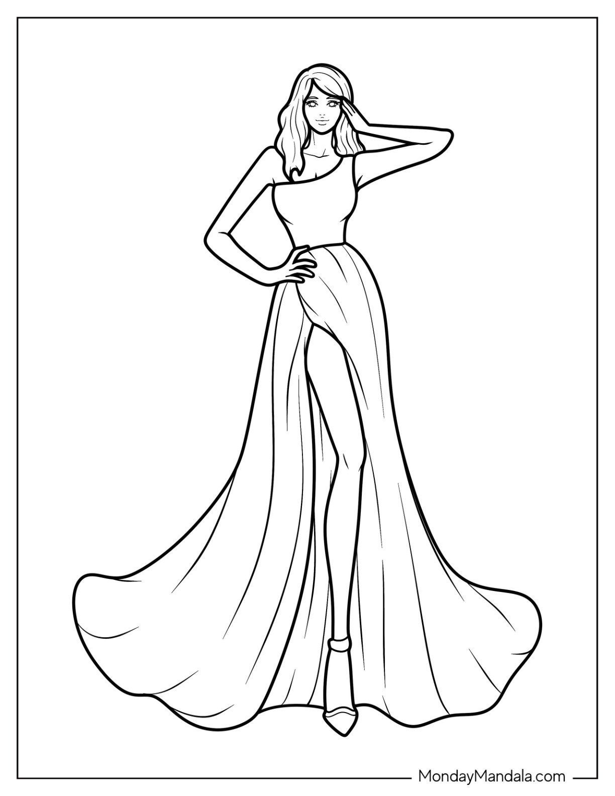 30 Fashion Coloring Pages Free PDF Printables Croquis For Fashion Design Free Printable Fashion Croquis Templates