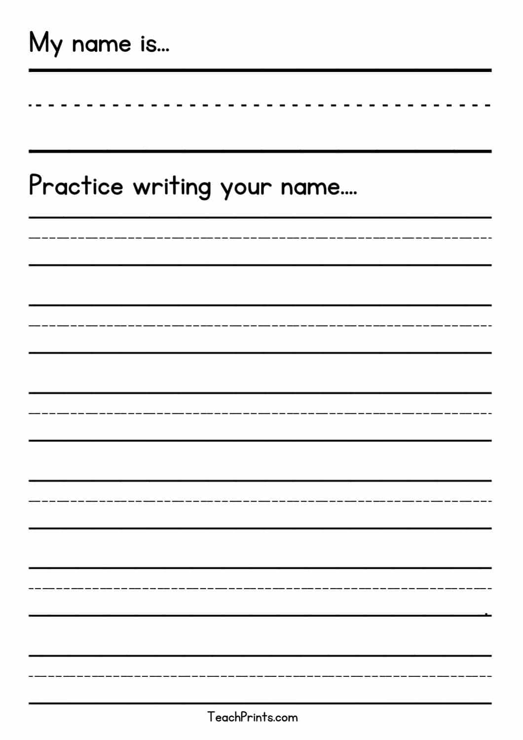 32 Free Blank Name Tracing Worksheets Teach Prints Name Tracing Generator Make Free Name Tracing Worksheets