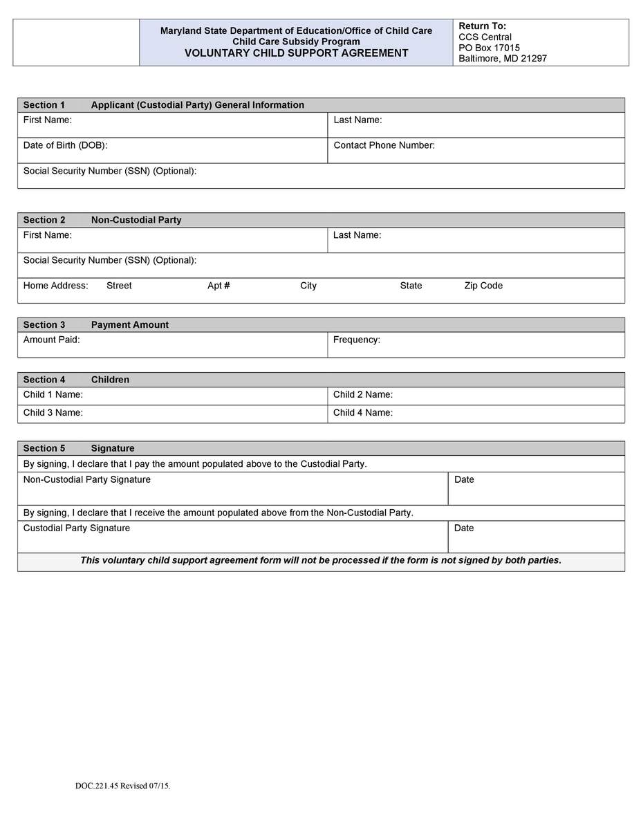 32 Free Child Support Agreement Templates PDF MS Word 32 Free Child Support Agreement Templates PDF MS Word