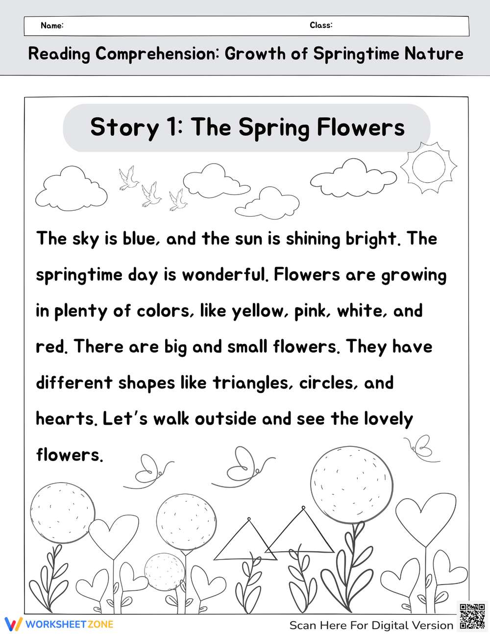 3rd Grade Spring Worksheets Free Printable 3rd Grade Reading Worksheet Templates Canva