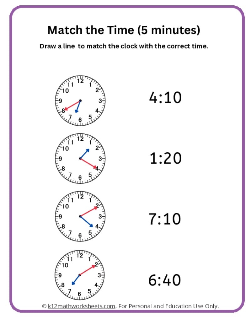 3rd Grade Telling Time Worksheets K12 Math Worksheets Telling Time To 5 Minutes Worksheets