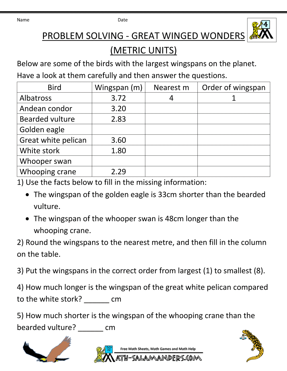 4th Grade Math Word Problems Worksheets Library