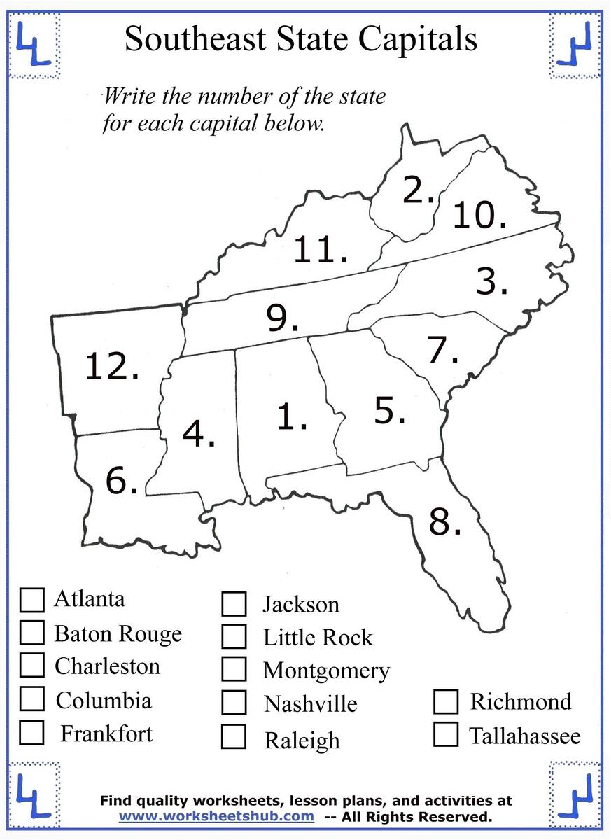 50 States And Capitals Map Activity Print And Digital By History Gal