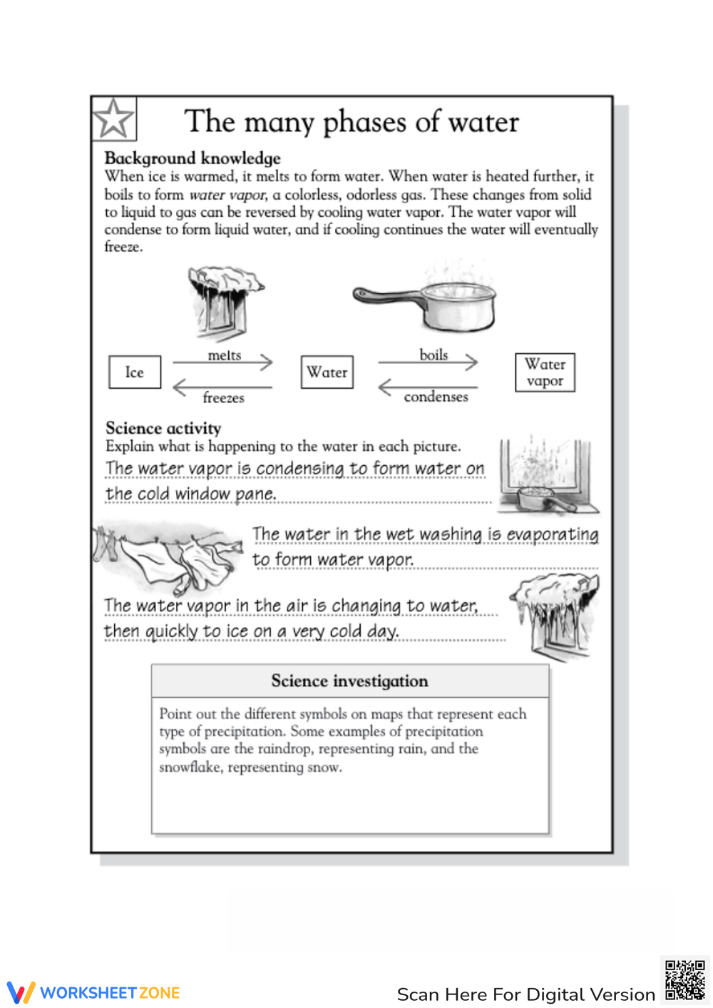 4th Grade Water Worksheets Printable