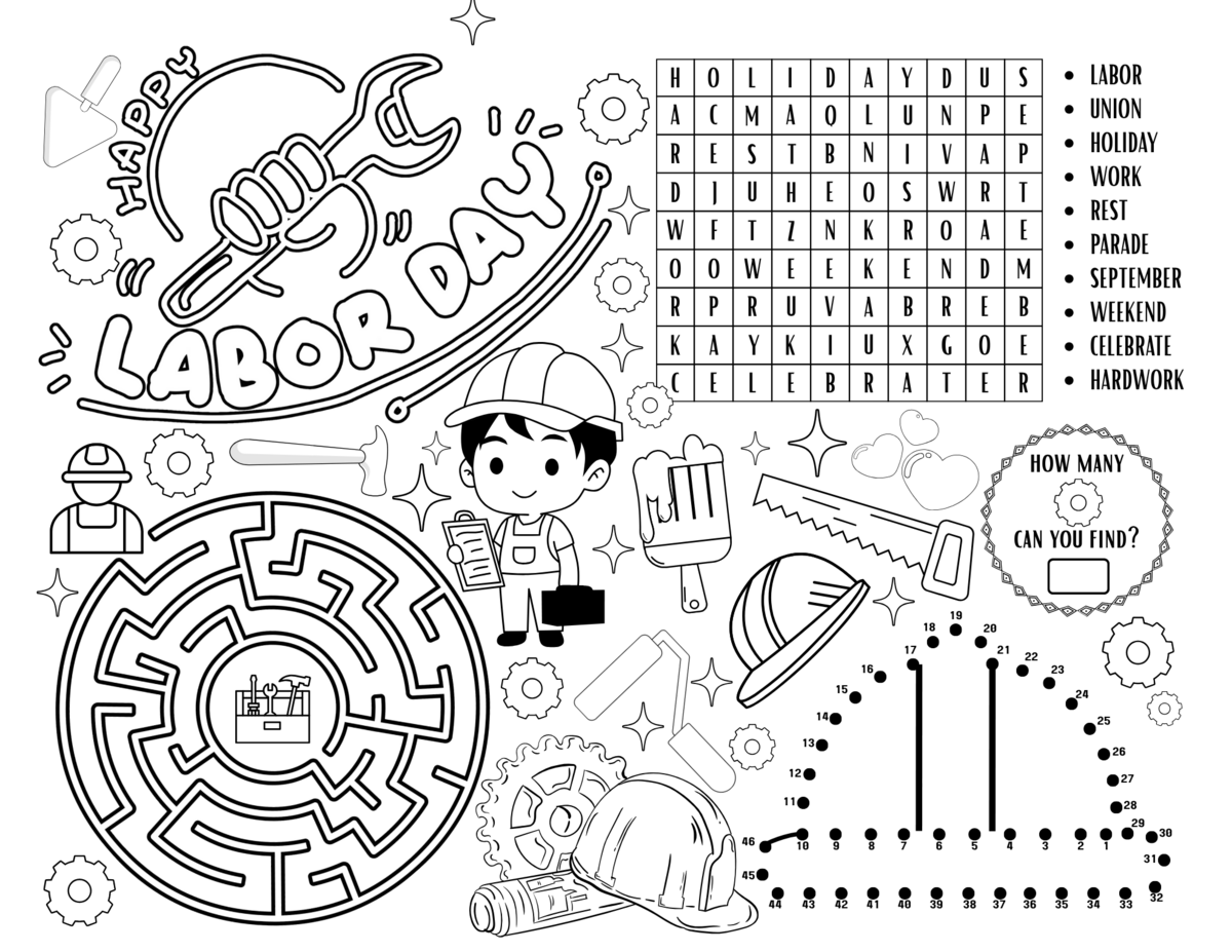 5 Printable Labor Day Activities Pages For Kids Plus An Answer Key