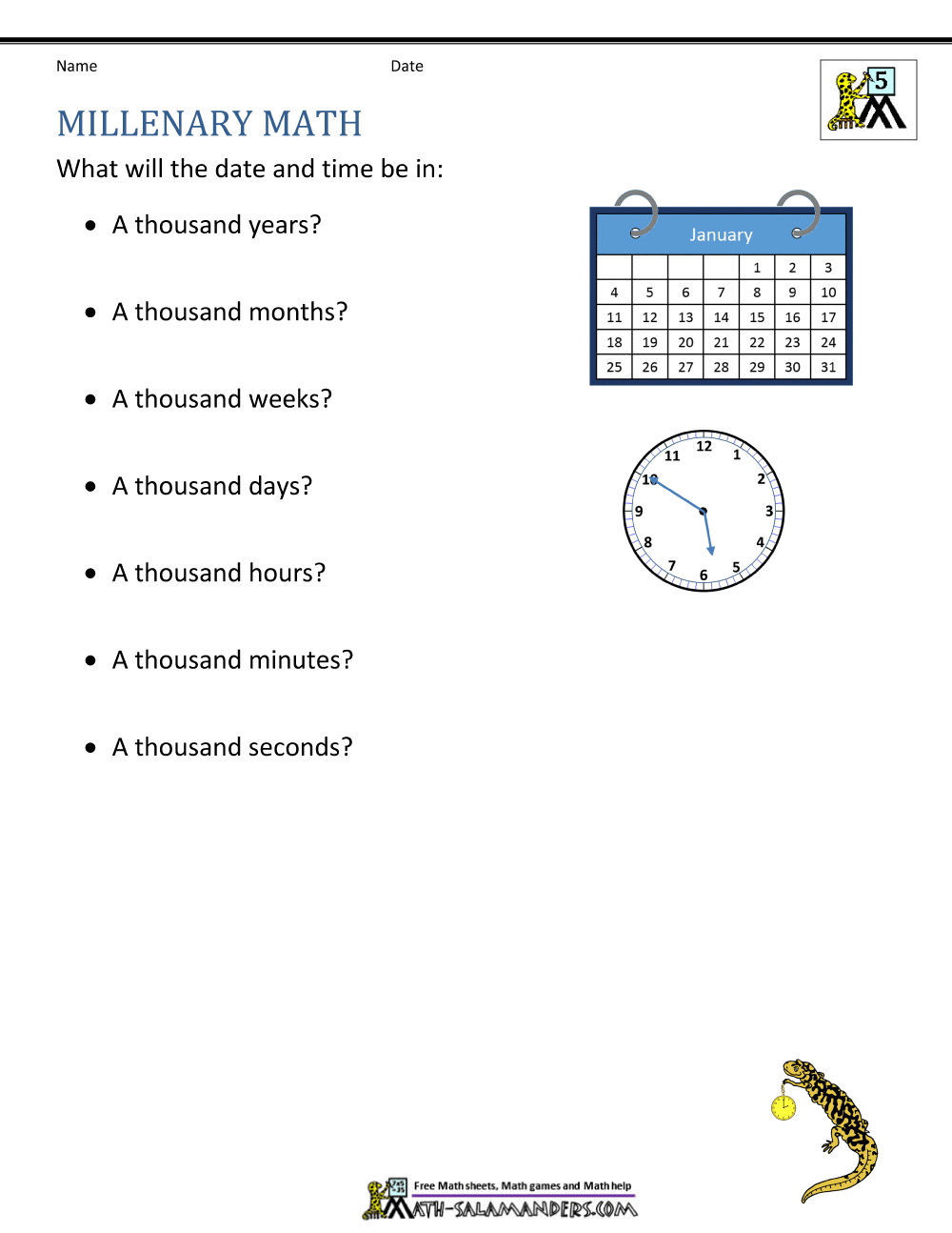 5th Grade Math Problems