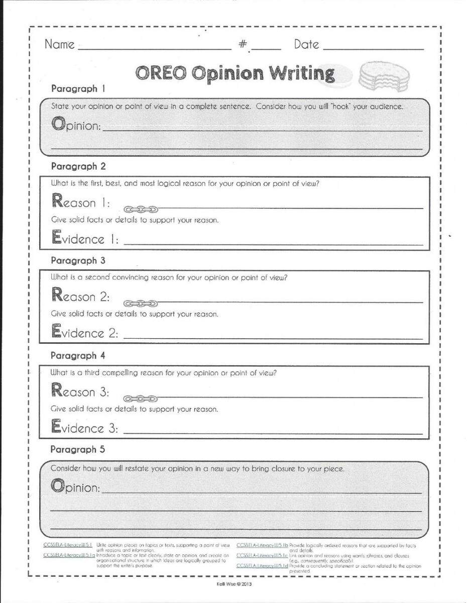 5th Grade Opinion Writing Organizer Online Exercise For Live Worksheets Library