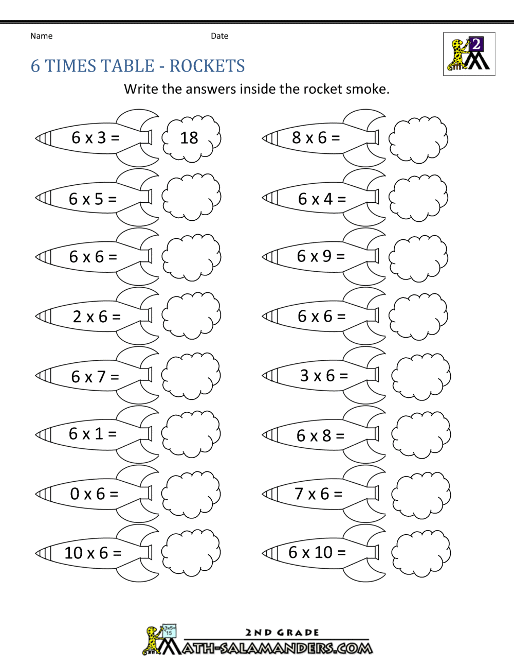 6 Times Table 6 Times Table