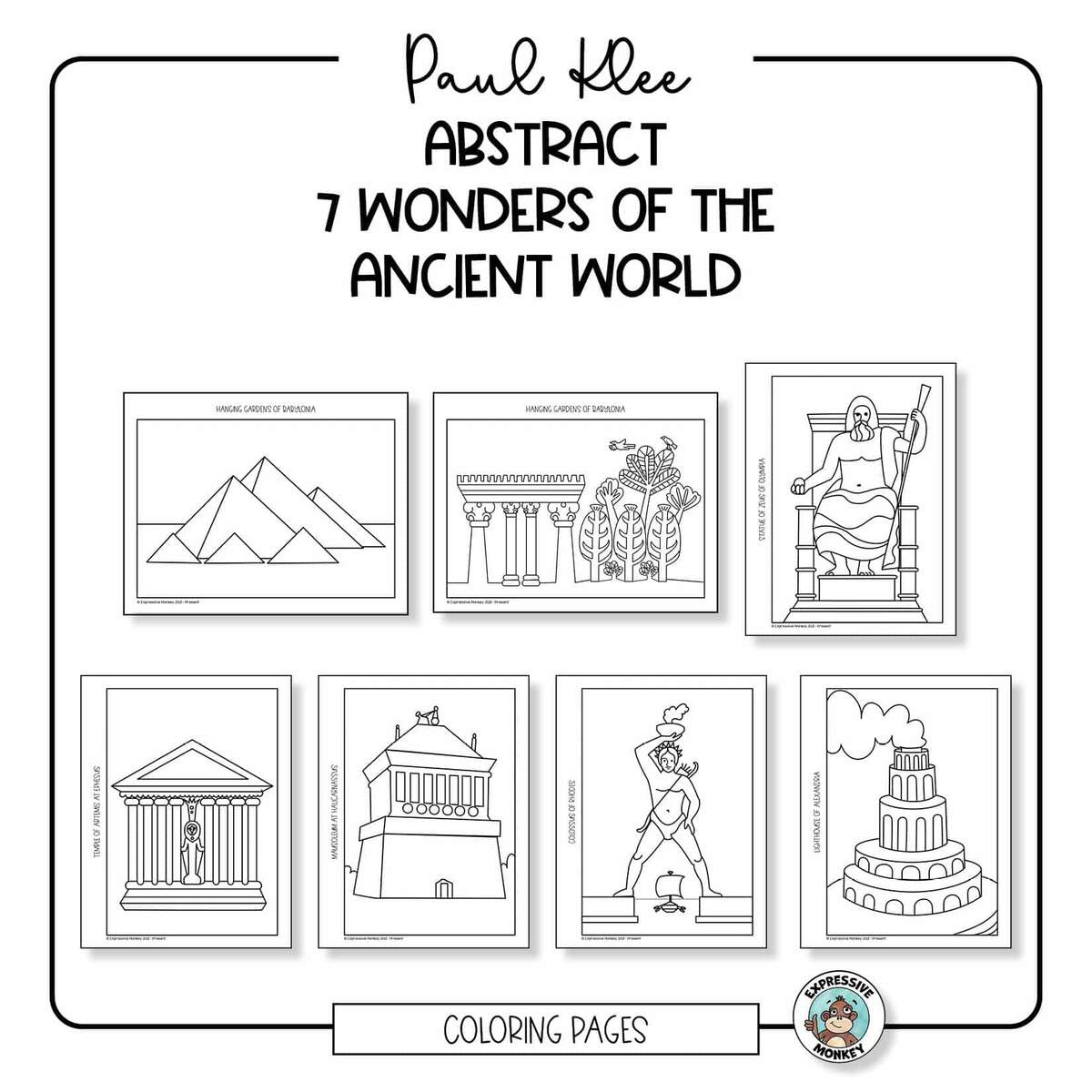 7 Wonders Of The Ancient World Abstract Art Ideas
