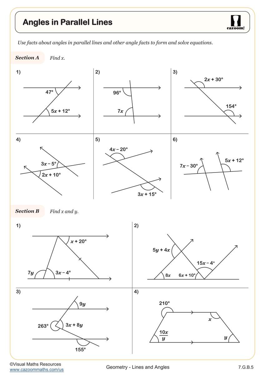 7th Grade Geometry Worksheets