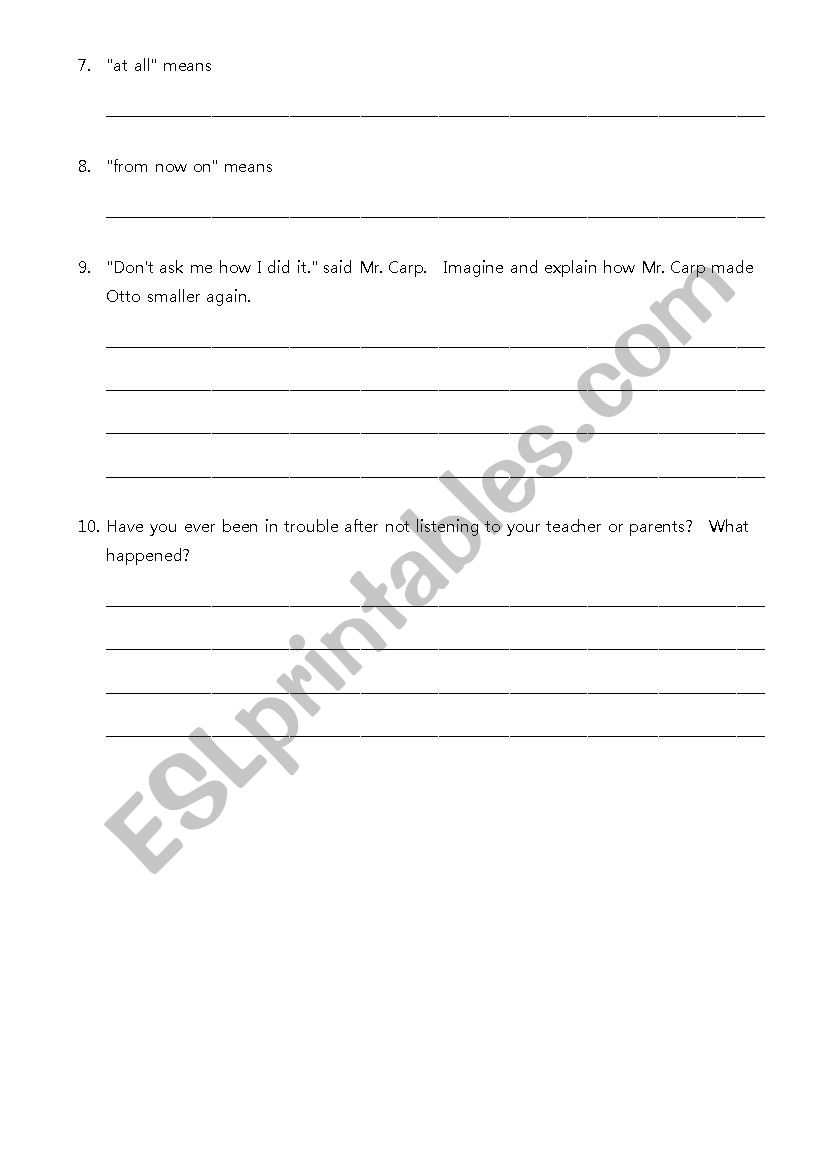 A Fish Out Of Water A Mysterious Tadpole ESL Worksheet By Kenzn516