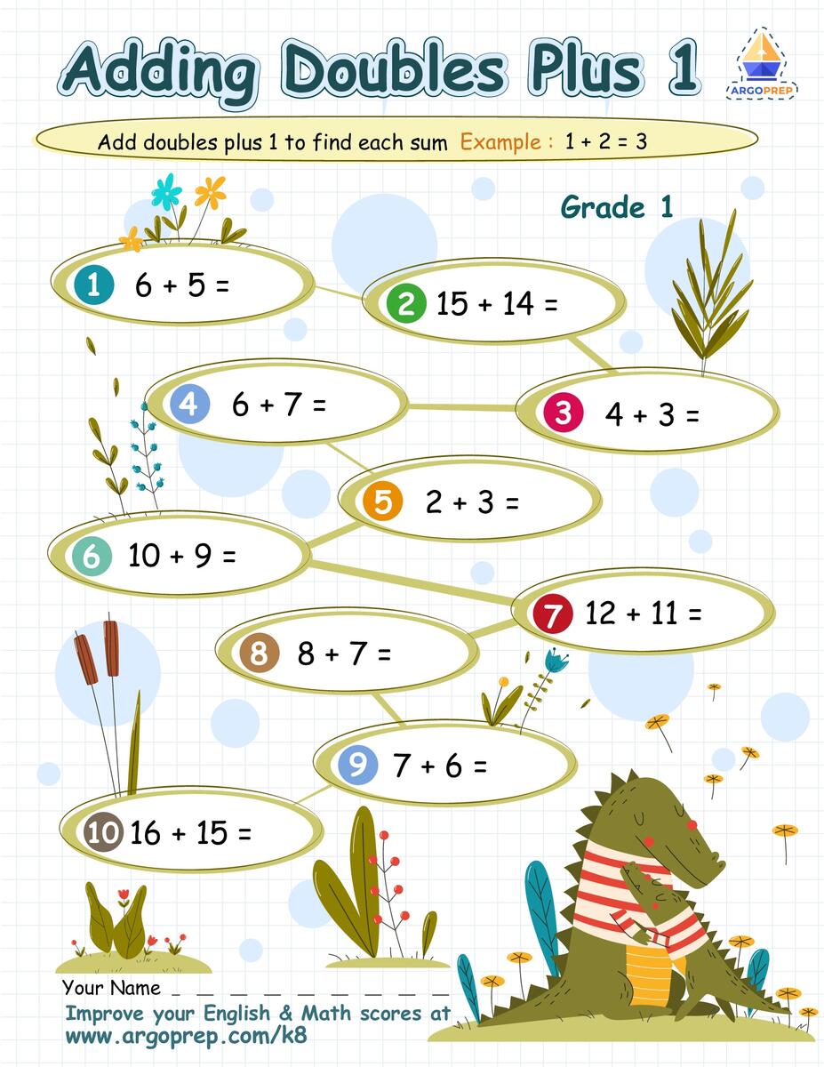 Addition Doubles Worksheets Superstar Worksheets