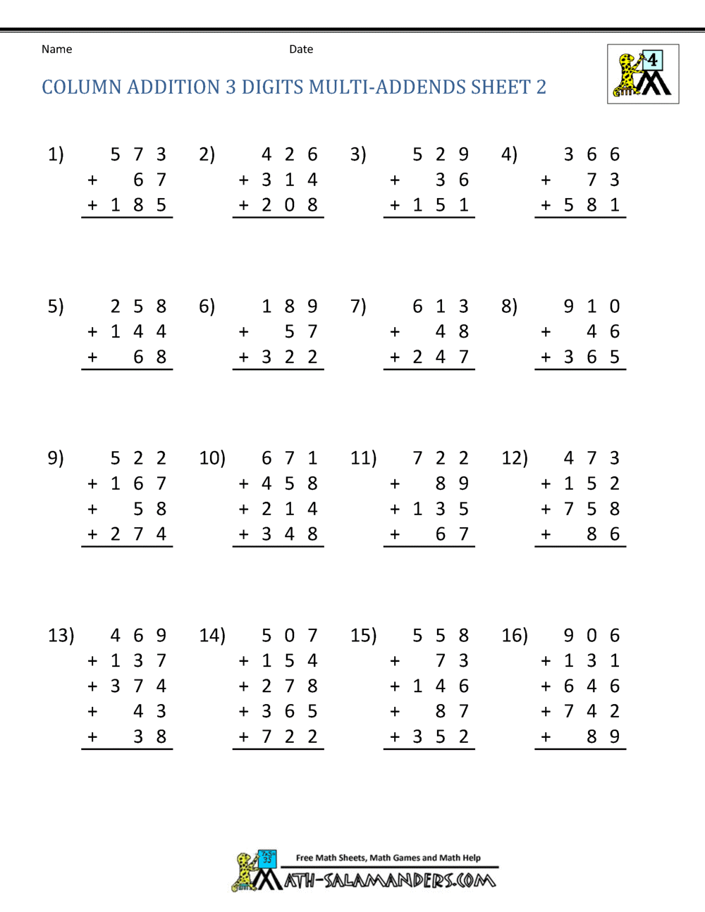 Addition Regrouping Worksheet 4th Grade Addition Regrouping Worksheet 4th Grade