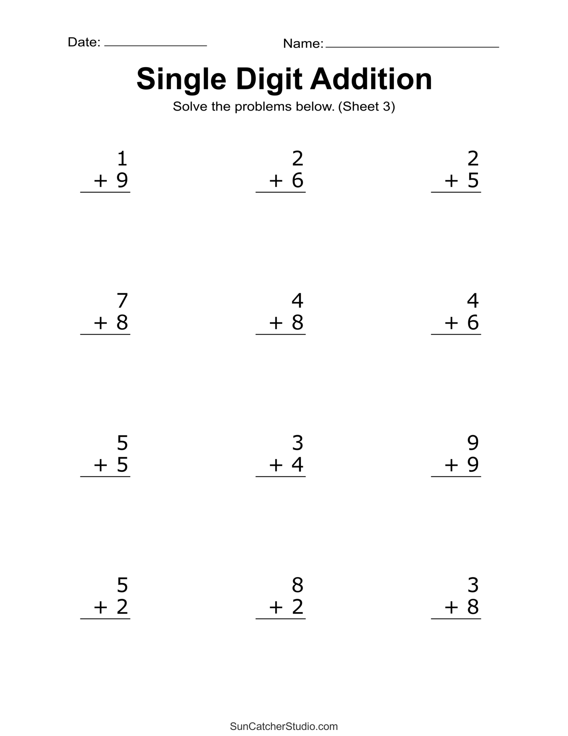 Addition Worksheets Free Printable Easy Math Problems Free Printables Lettering SVG Files Tools Apps Beginner Addition 6 Kindergarten Addition Worksheets FREE Printable Worksheets Worksheetfun