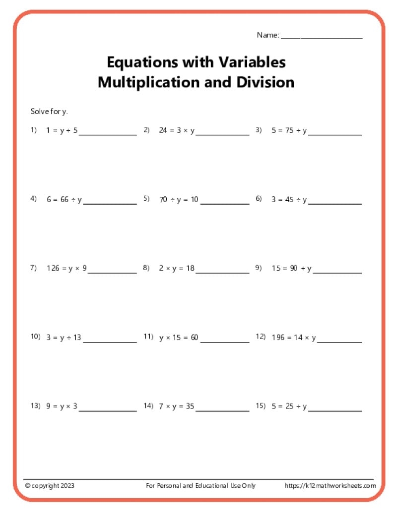 Algebra Worksheets K12 Math Worksheets Algebra Worksheets K12 Math Worksheets