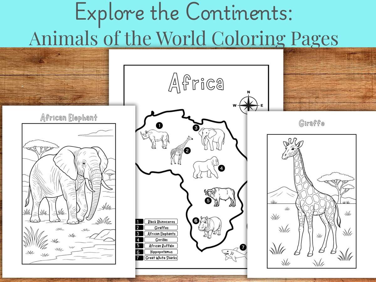 Animals Of The World Coloring Pages Educational Geography Bundle PDF Download Etsy Ireland Animals Of The World Coloring Pages Educational Geography Bundle PDF Download Etsy Ireland