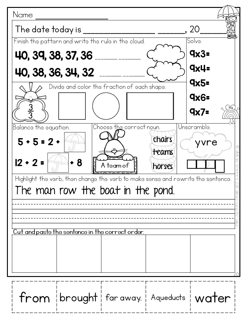 April Morning Work 2nd Grade Made By Teachers