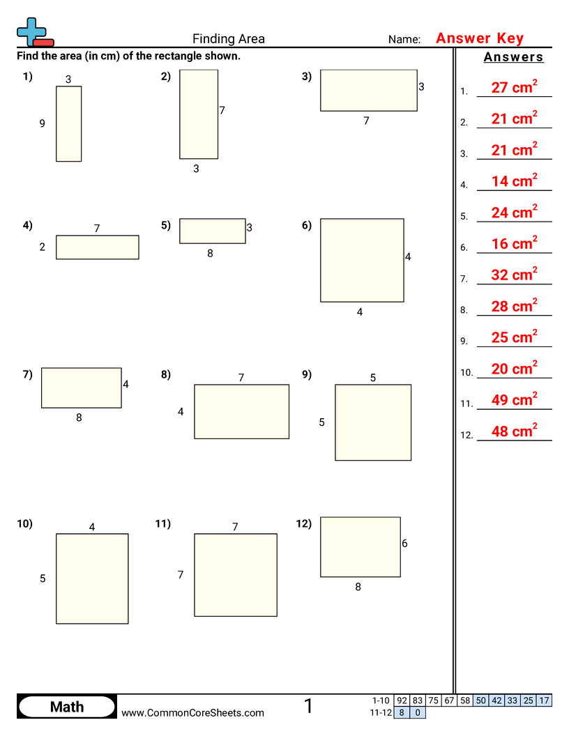Area Perimeter Worksheets Area Perimeter Worksheets