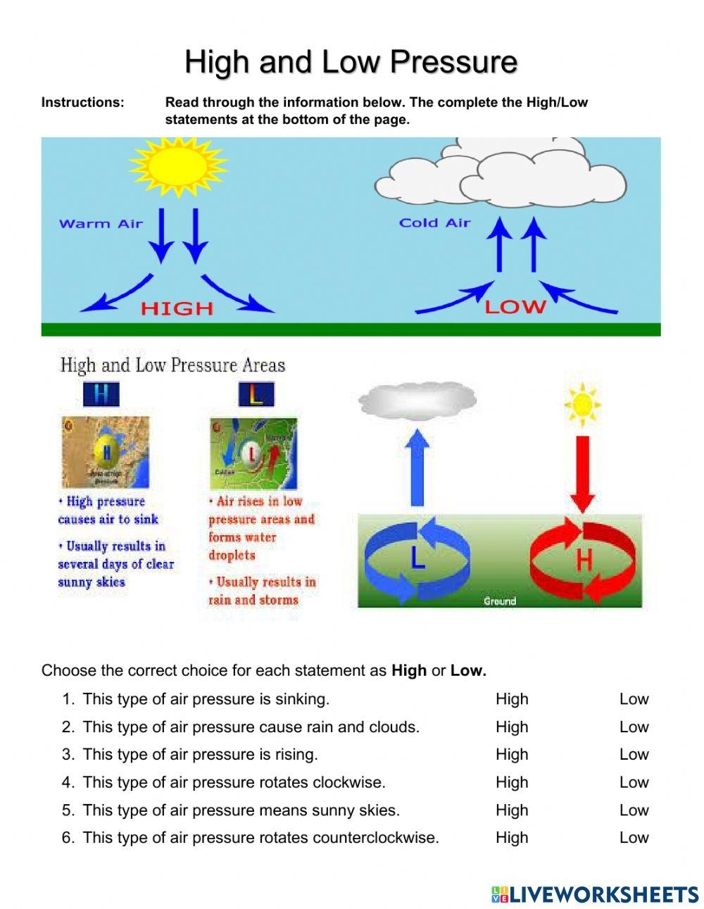 Atmospheric Pressure Worksheet Worksheets Library
