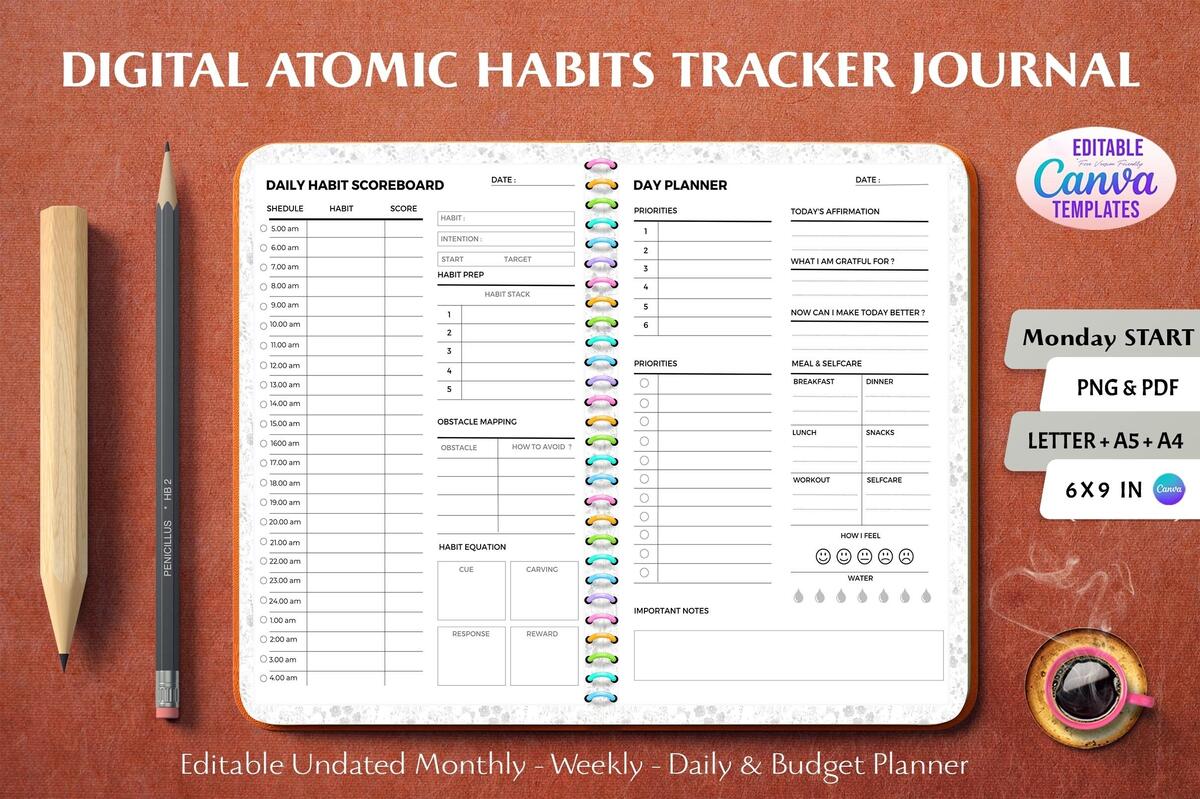 Atomic Habits Tracker Journal Self Improvemen 2562644