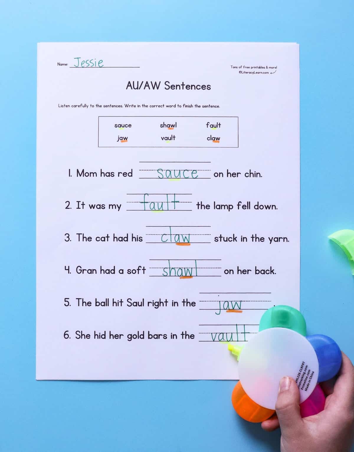 AU And AW Words Teaching Tips 5 Free Worksheets Literacy Learn Aw Phonics Worksheets SOUND IT OUT PHONICS