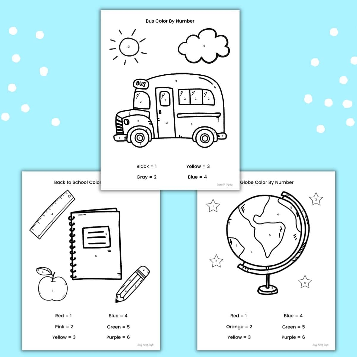 Back To School Color By Number Worksheets Free Printable Simply Full Of Delight Back To School Color By Number Worksheets Free Printable Simply Full Of Delight