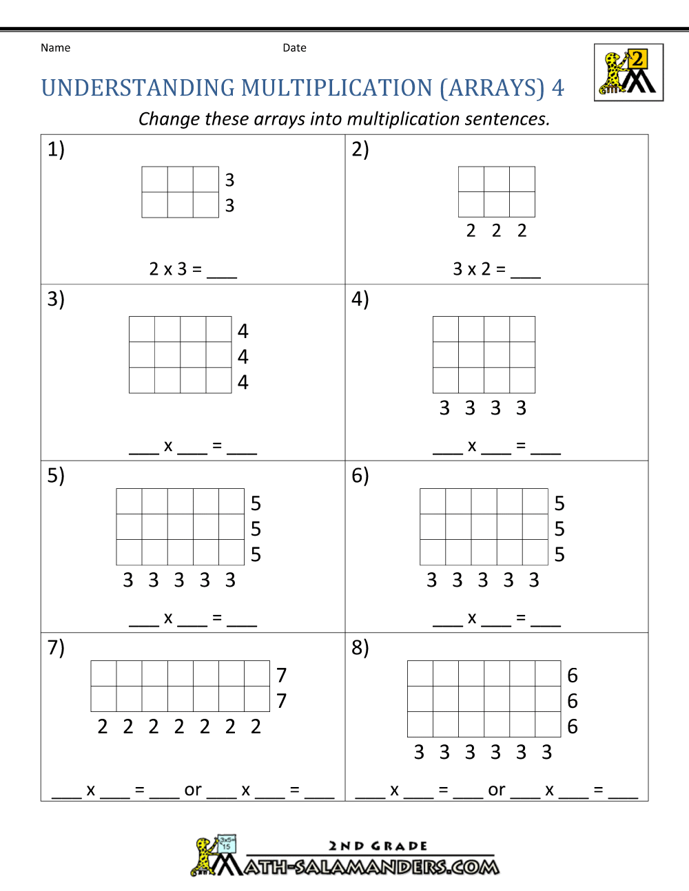 Beginning Multiplication Worksheets Beginning Multiplication Worksheets