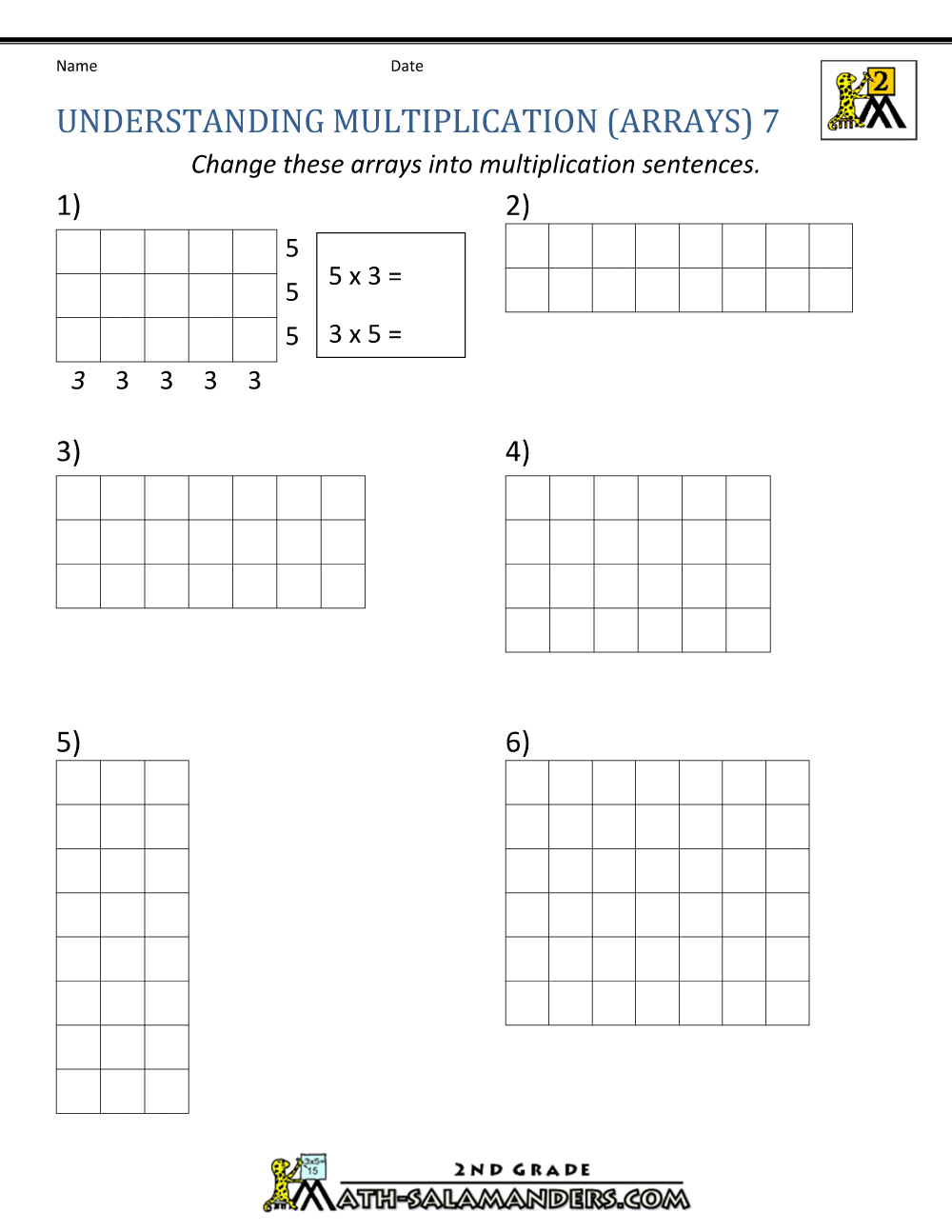 Arrays Worksheets 2nd Grade ArgoPrep