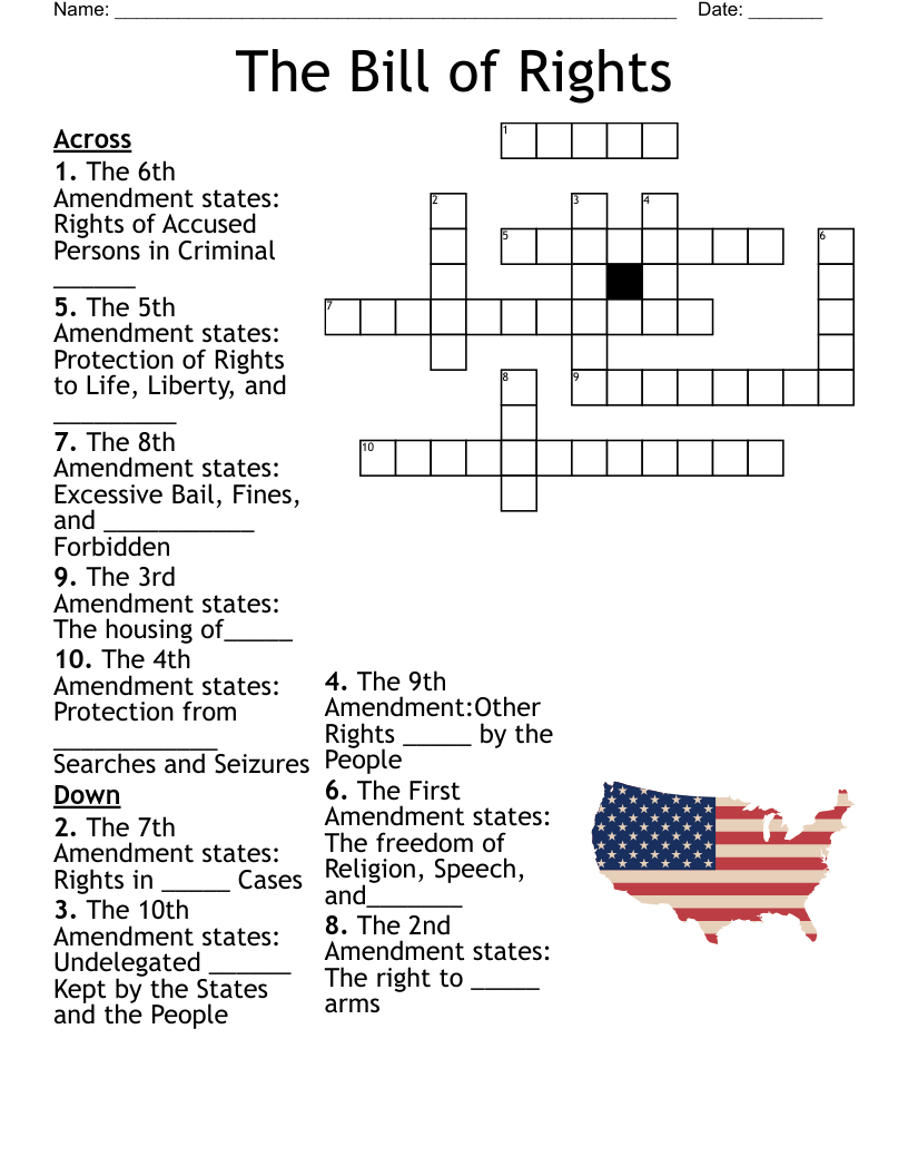 Bill Of Rights Worksheet WordMint Bill Of Rights Worksheet WordMint