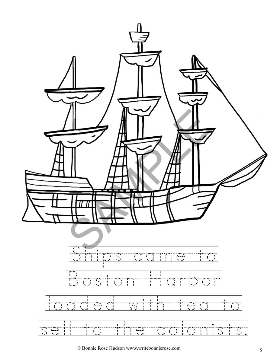 Boston Tea Party Coloring Book Level B Made By Teachers