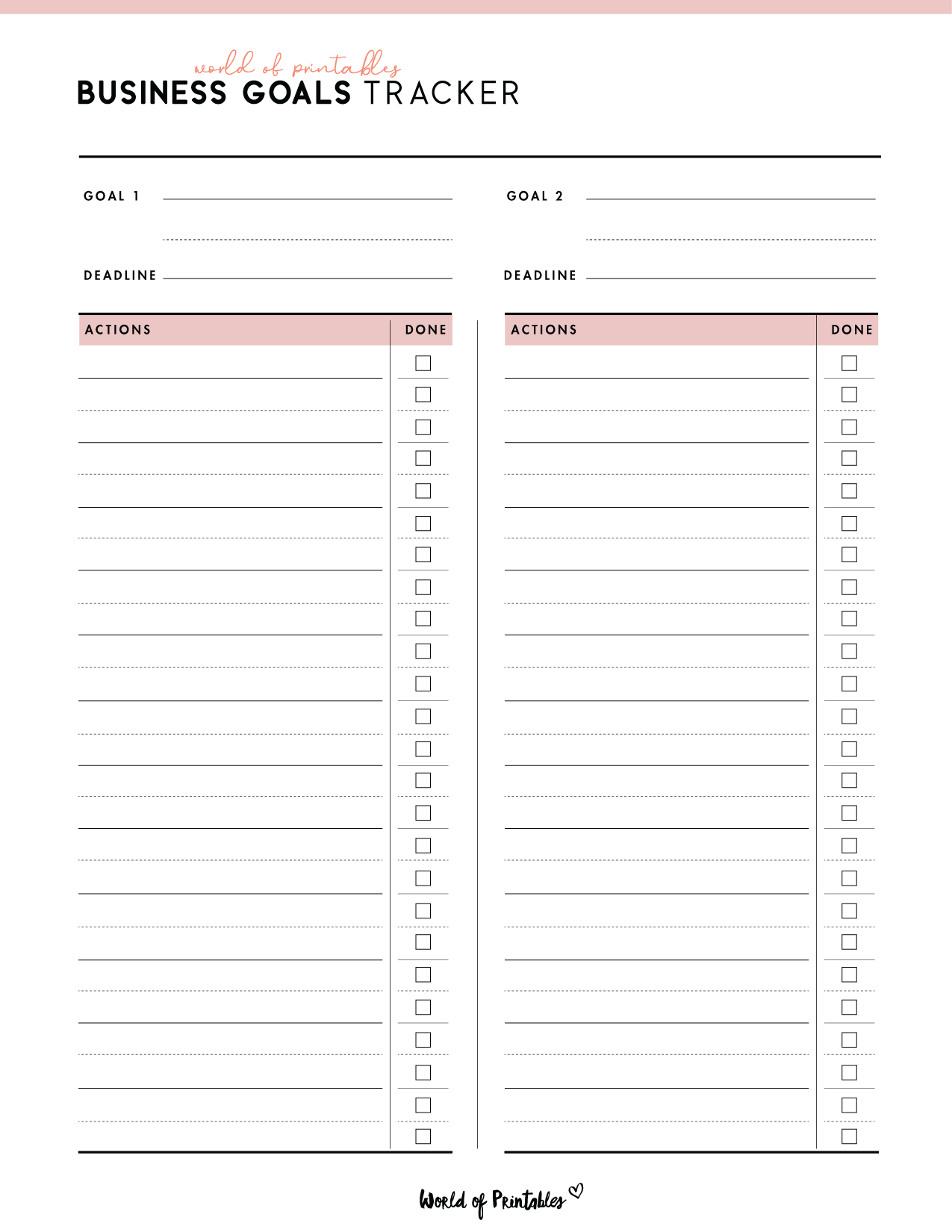 Business Goal Setting Worksheet PDF World Of Printables Business Goal Setting Worksheet PDF World Of Printables