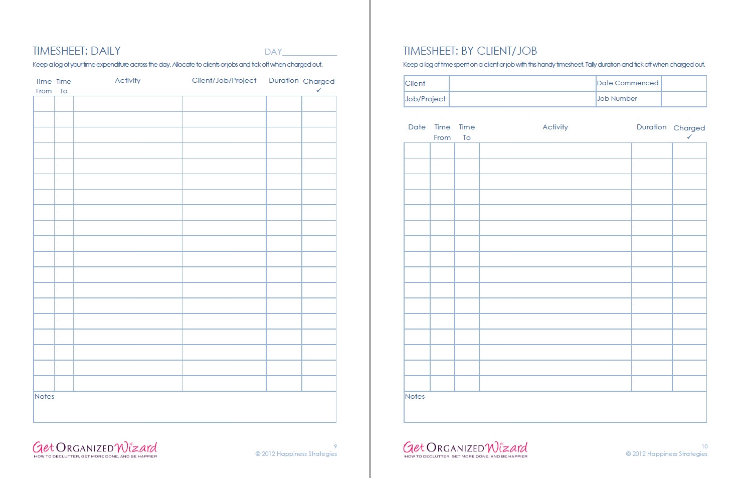 Business Marketing Worksheets Get Organized Wizard