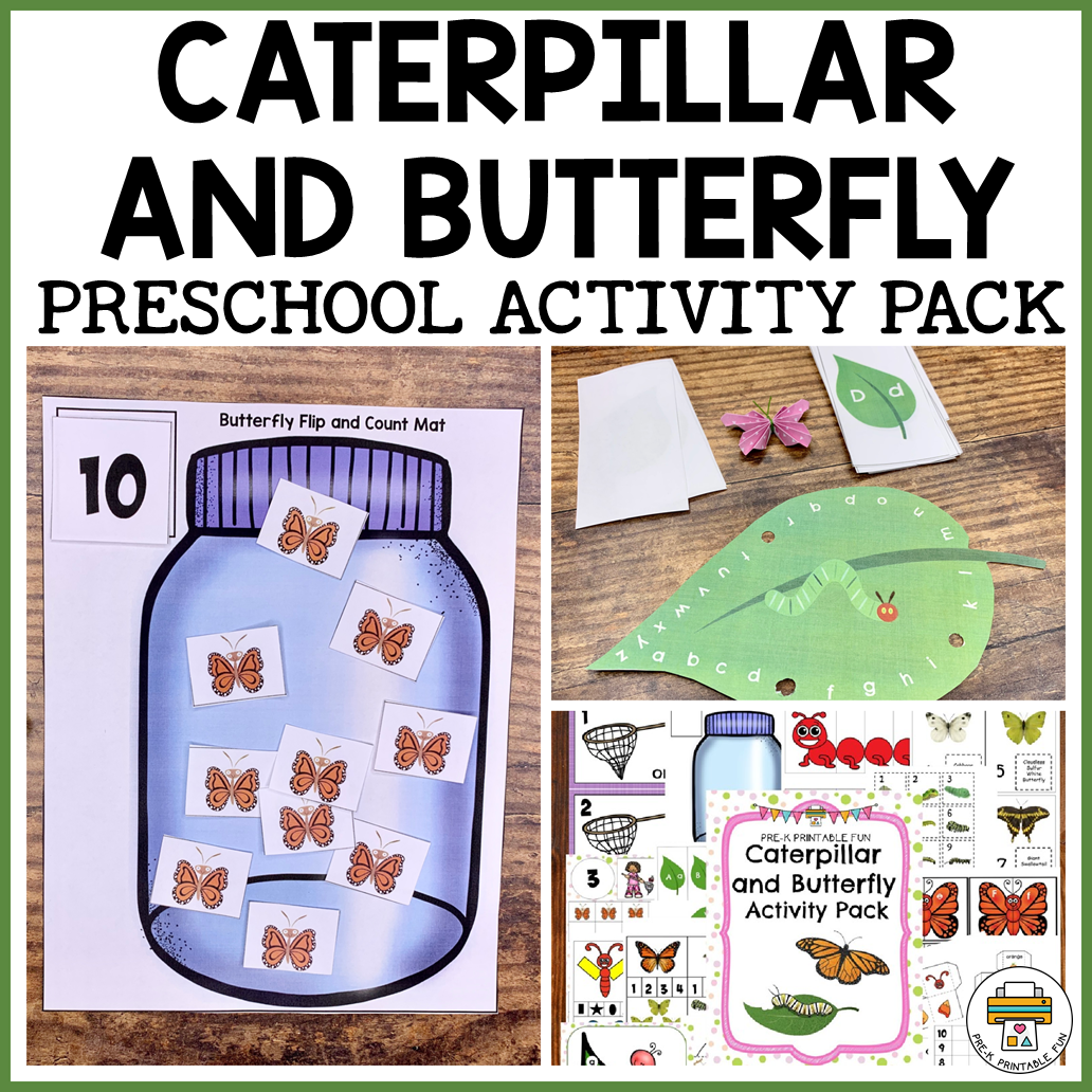 16 Pages Of Caterpillar And Butterfly Themed Printables Math English And Art Made By Teachers