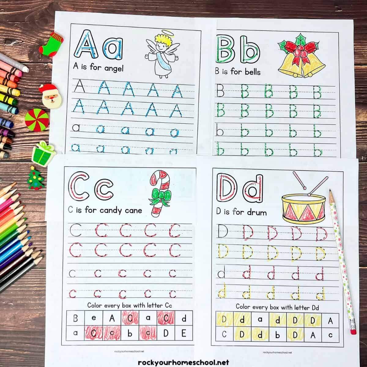 Christmas Handwriting Worksheets For Holiday Alphabet Fun Free Rock Your Homeschool Christmas Handwriting Worksheets For Holiday Alphabet Fun Free Rock Your Homeschool